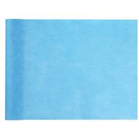Tafelloper op rol - turquoise blauw - 30 cm x 10 m - non woven polyester - thumbnail