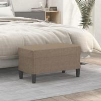 Bankje 70x35x41 cm stof taupe Bankje 70x35x41 cm stof taupe