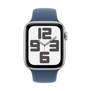 Apple Watch SE GPS + Cellular 44mm Aluminium Case met Denim Sport Band - S/M Smartwatch Zilver