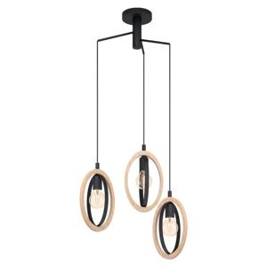 EGLO Basildon hangende plafondverlichting E27 40 W Zwart, Bruin