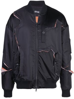 Mostly Heard Rarely Seen veste bomber à empiècements contrastants Fray With Me - Noir