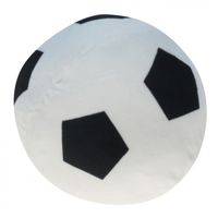 Pluche voetbal wit met zwart 16 cm   -