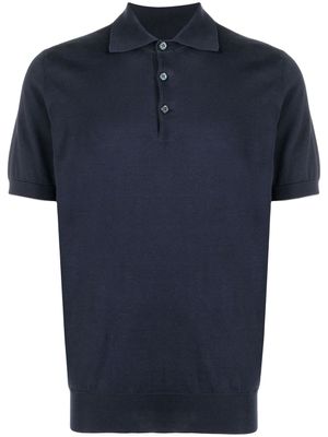 Brunello Cucinelli polo en maille fine - Bleu