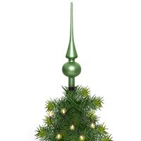 Kerstboom glazen piek groen mat 26 cm - thumbnail