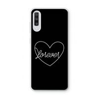 Forever heart black: Samsung Galaxy A70 Transparant Hoesje