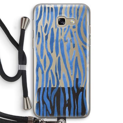 Blauwe nerven: Samsung Galaxy A5 (2017) Transparant Hoesje met koord