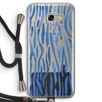 Blauwe nerven: Samsung Galaxy A5 (2017) Transparant Hoesje met koord