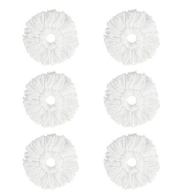 Set van 6 Herbruikbare Dweiltjes Doekjes voor Droog Vegen & Dweiltjes voor Nat Schoonmaken Wasbare Ronde Dweiltjes (Bezem Niet Inbegrepen)