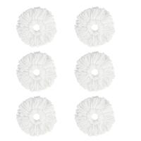 Set van 6 Herbruikbare Dweiltjes Doekjes voor Droog Vegen & Dweiltjes voor Nat Schoonmaken Wasbare Ronde Dweiltjes (Bezem Niet Inbegrepen)