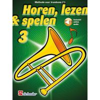 De Haske Horen, lezen & spelen 3 trombone lesboek - thumbnail