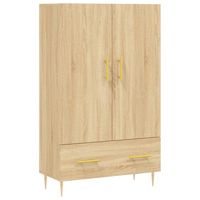 vidaXL Hoge kast 69,5x31x115 cm bewerkt hout sonoma eikenkleurig - thumbnail