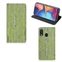 Samsung Galaxy A20e Book | Wallet Case | Green Wood