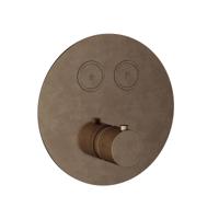 Douchethermostaat Hotbath Cobber Inbouw 2 Pushbuttons Rond Verouderd Messing (excl. inbouwdeel) Living Colours