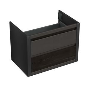 Onderkast Forzalaqua Gela 80x51x60 cm 2 Softclose Lades Eiken Black Oiled Forzalaqua