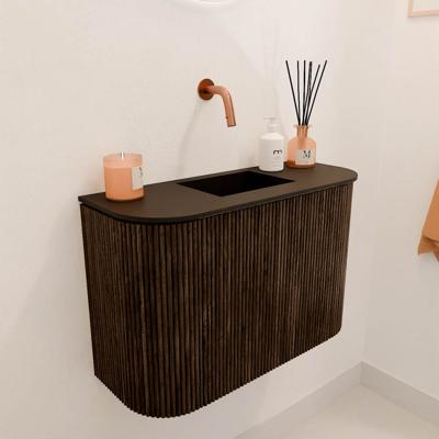 Toiletmeubel Mondiaz Joya | 63.2 cm | Meubelkleur Walnut | Faye wastafel Urban Midden | Zonder kraangat(en) Toiletmeubel Mondiaz Joya | 63.2 cm | Meubelkleur Walnut | Faye wastafel Urban Midden | Zonder kraangat(en)