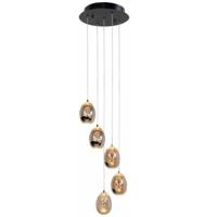 Hanglamp Egg goud 5 lichts