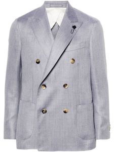 Lardini blazer n sergé à boutonnière croisée - Gris