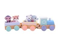 Jouéco Joueco houten trein wilde dieren