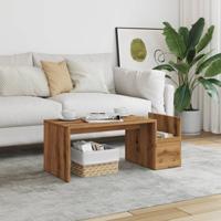 Salontafel 90x45x35 cm bewerkt hout artisan eikenkleurig