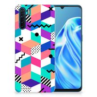 OPPO A91 TPU Hoesje Blokken Kleurrijk - thumbnail