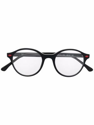 Ray-Ban lunettes de vue à monture effet écaille de tortue - Noir
