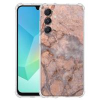 TPU Telefoonhoesje Samsung Galaxy A17 - Marmer Oranje schokabsorberende backcover