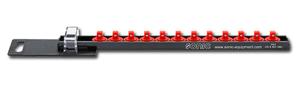1/4" Aluminium doppenrail leeg (12-delig) PRL260212