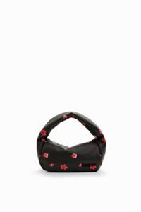 Gewatteerde tas bloemen S - BLACK - U