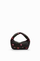 Gewatteerde tas bloemen S - BLACK - U