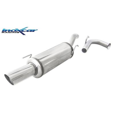 InoxCar uitlaat passend voor Renault Clio I 1.8 16v 135pk -1998 1x90mm Rally IXRECL0490RA