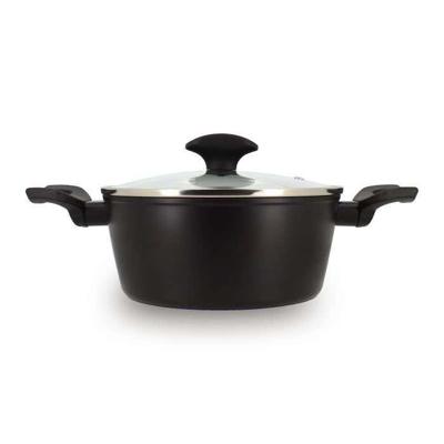 Dutch oven - MENASTYL - 6020646 - Gesmeed aluminium - 20 cm - Zwart - Geschikt voor alle warmtebronnen inclusief inductie