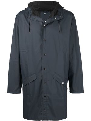 Rains imperméable à capuche à lien de resserrage - Bleu