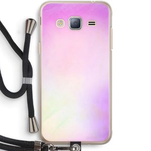 Flow mist pastel: Samsung Galaxy J3 (2016) Transparant Hoesje met koord