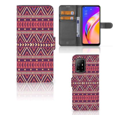OPPO Reno5 Z | A94 5G | Telefoon Hoesje | Aztec Paars