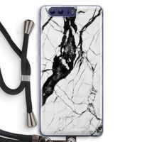 Witte marmer 2: Honor 9 Transparant Hoesje met koord
