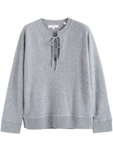 Chinti & Parker pull en cachemire à col noué - Gris