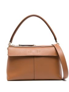 Tod's sac cabas en cuir à breloque logo - Marron