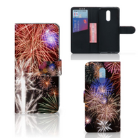Nokia 3.2 Wallet Case met Pasjes Vuurwerk - thumbnail