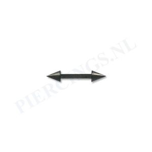 Barbell zwart spikes 8 mm