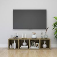 Tv-meubelen 4 st 37x35x37 cm spaanplaat sonoma eikenkleurig