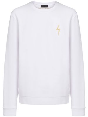 Giuseppe Zanotti sweat en coton à logo - Blanc