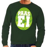 Paas sweater groen met groen ei voor heren - thumbnail