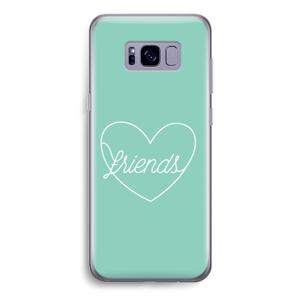 Friends heart pastel: Samsung Galaxy S8 Transparant Hoesje