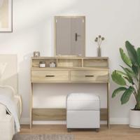 Kaptafel met lade Sonoma eiken 100 x 41 x 140 cm Bewerkt hout