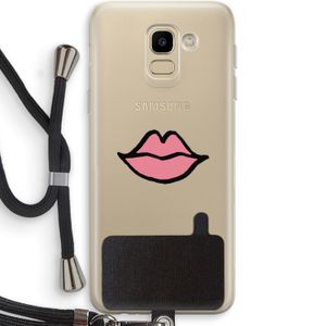 Kusje: Samsung Galaxy J6 (2018) Transparant Hoesje met koord