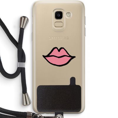 Kusje: Samsung Galaxy J6 (2018) Transparant Hoesje met koord