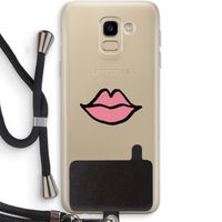 Kusje: Samsung Galaxy J6 (2018) Transparant Hoesje met koord