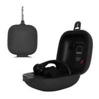 Effen kleur silicone draadloze Bluetooth oortelefoon beschermhoes voor beats Power beats Pro (grijs)