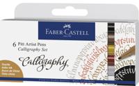 Faber Castell FC-167506 Tekenstift Faber-Castell Pitt Artist Pen Kalligrafieset 6x - thumbnail