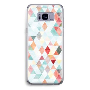 Gekleurde driehoekjes pastel: Samsung Galaxy S8 Transparant Hoesje